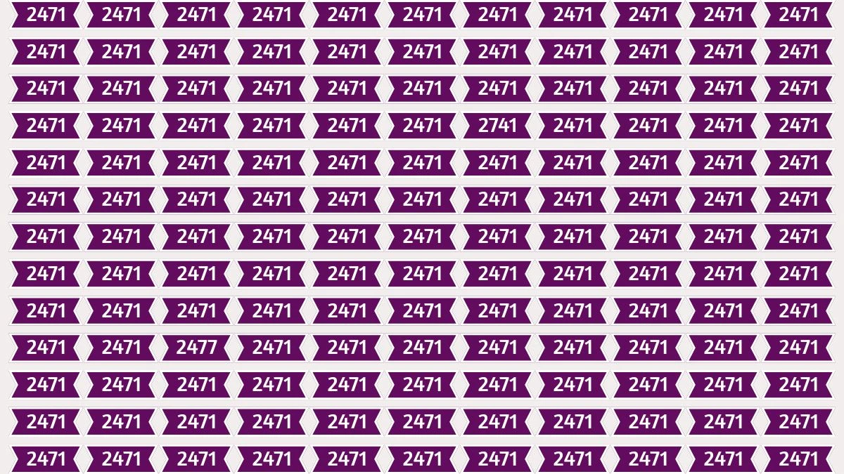 Optical Illusion Puzzle IQ Test: Within 7 Seconds Spot The Number 2477 among 2471