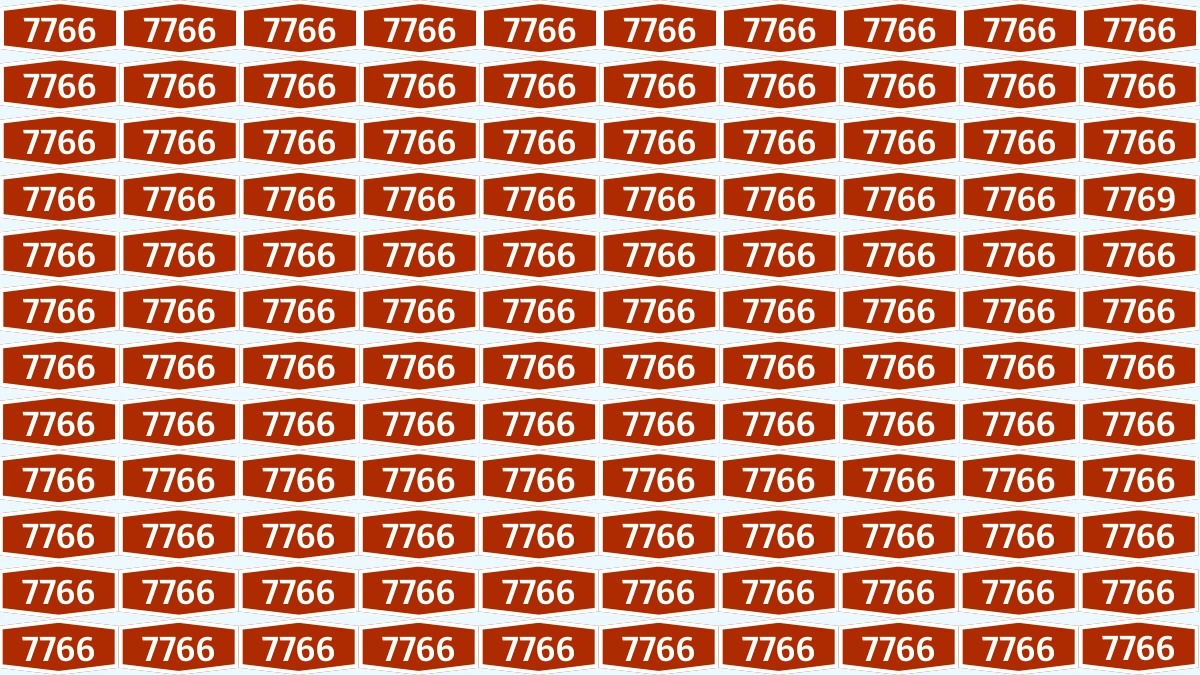 Optical Illusion Puzzle IQ Test: Within 7 Seconds Spot The Number 7769 among 7766