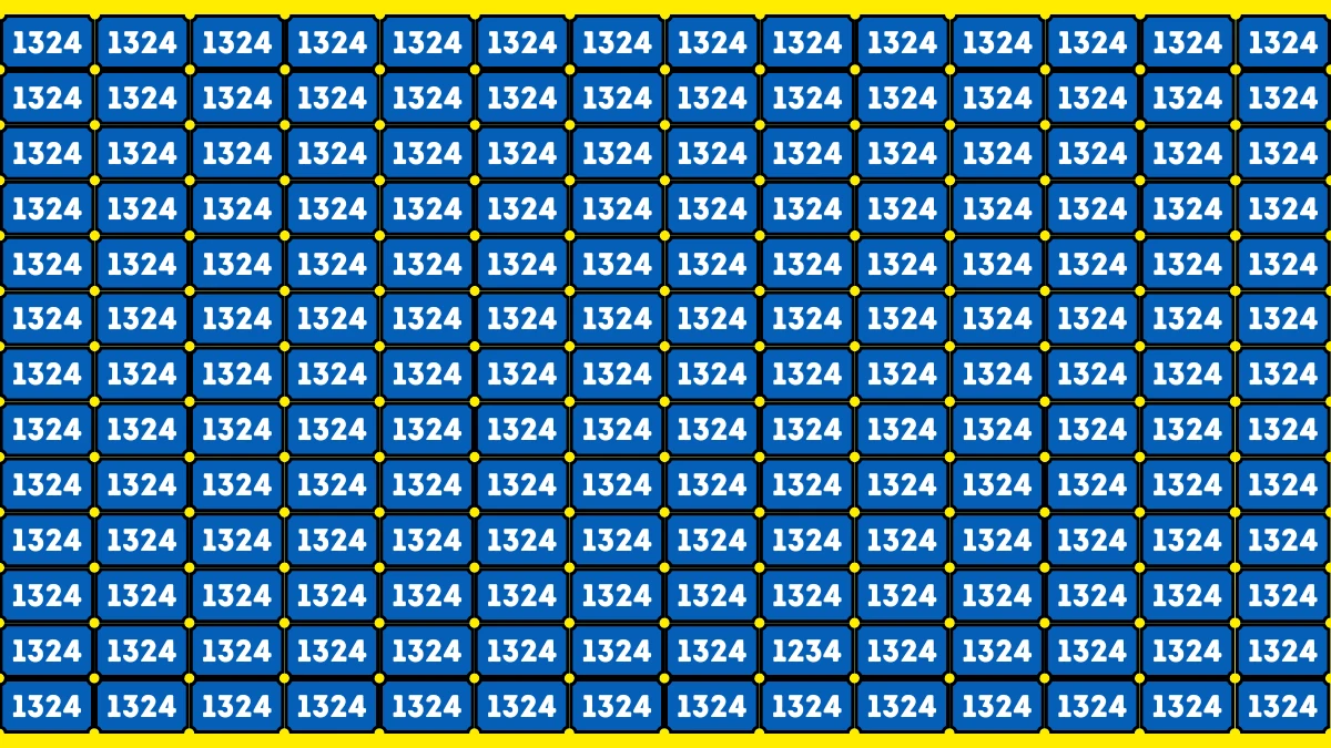 Optical Illusion Puzzle IQ Test: Within 9 Seconds Spot The Number 1234 among 1324