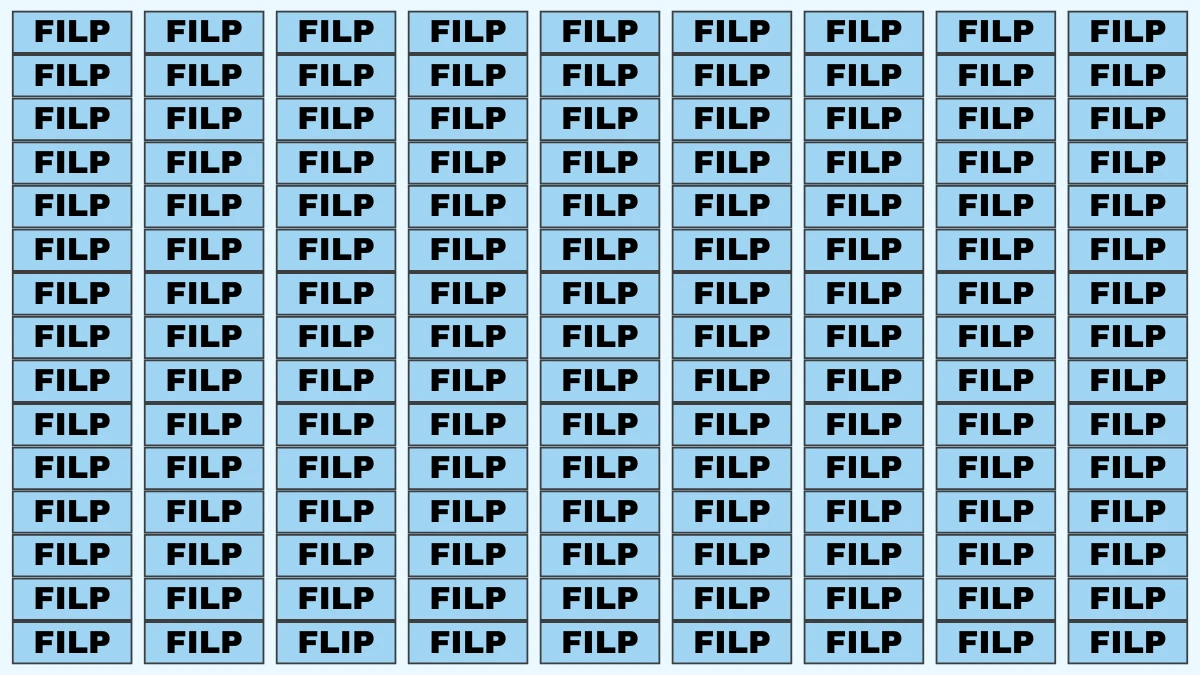 Optical Illusion Visual Test: Within 6 Seconds Spot The Word FLIP among FILPs