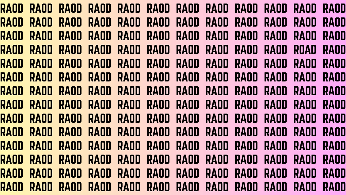 Optical Illusion Visual Test: Within 8 Seconds Spot The Word ROAD among RAODS