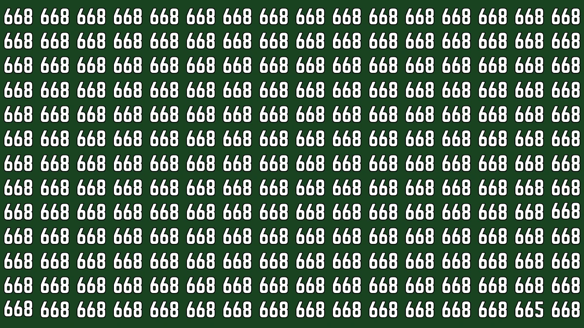 Optical Illusion: Within 5 Seconds If You Can Spot 665, Your Brain Works Differently!
