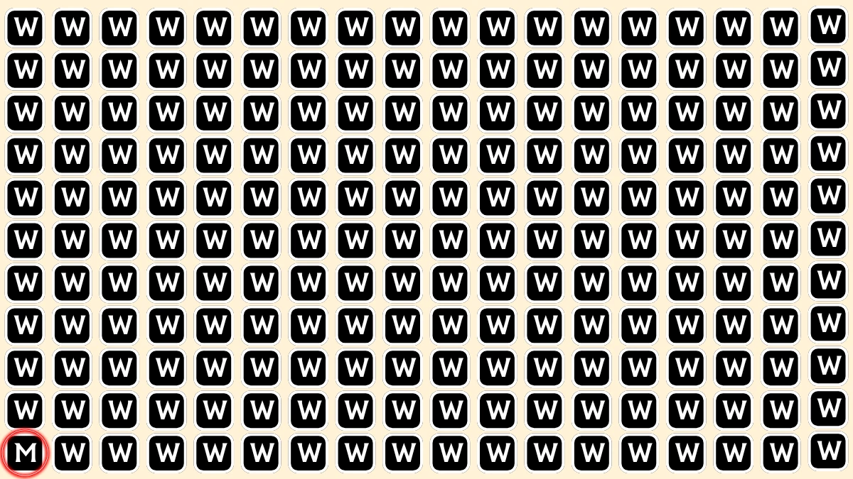 Optical Illusion: Within 5 Seconds Spot The Letter M among W