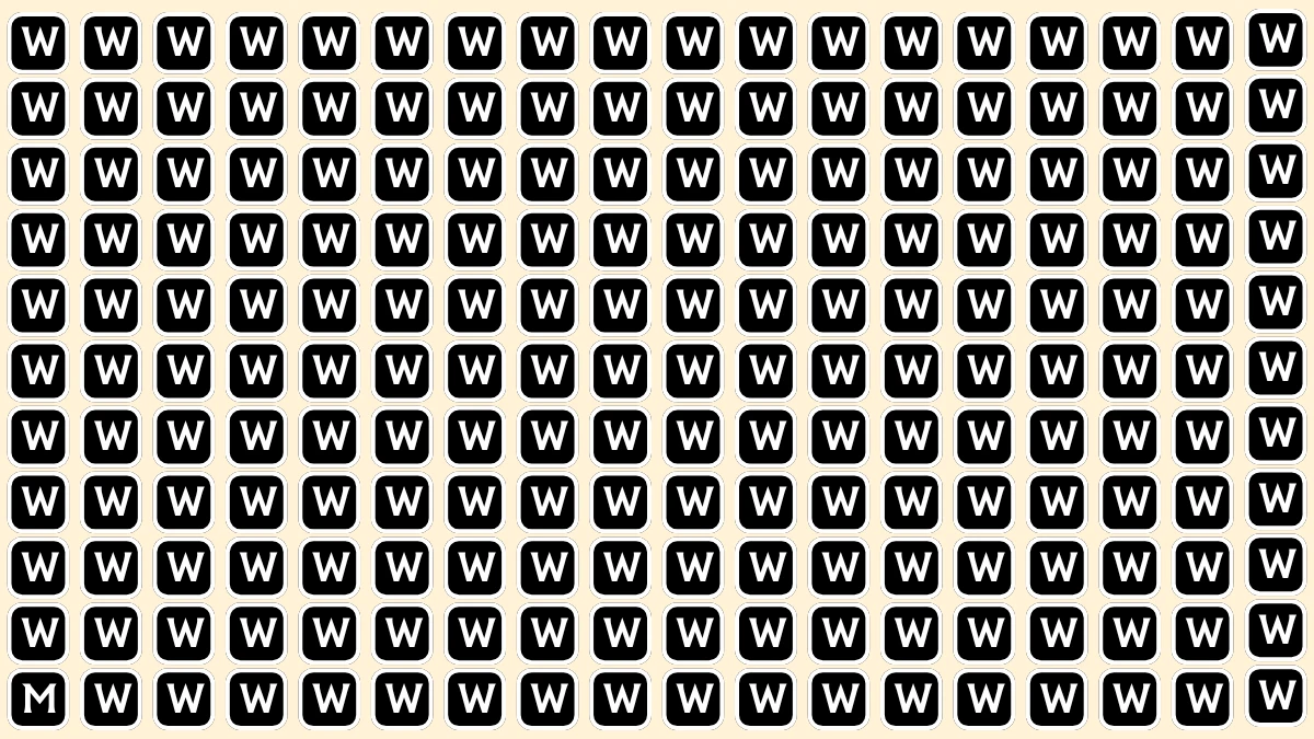 Optical Illusion: Within 5 Seconds Spot The Letter M among W