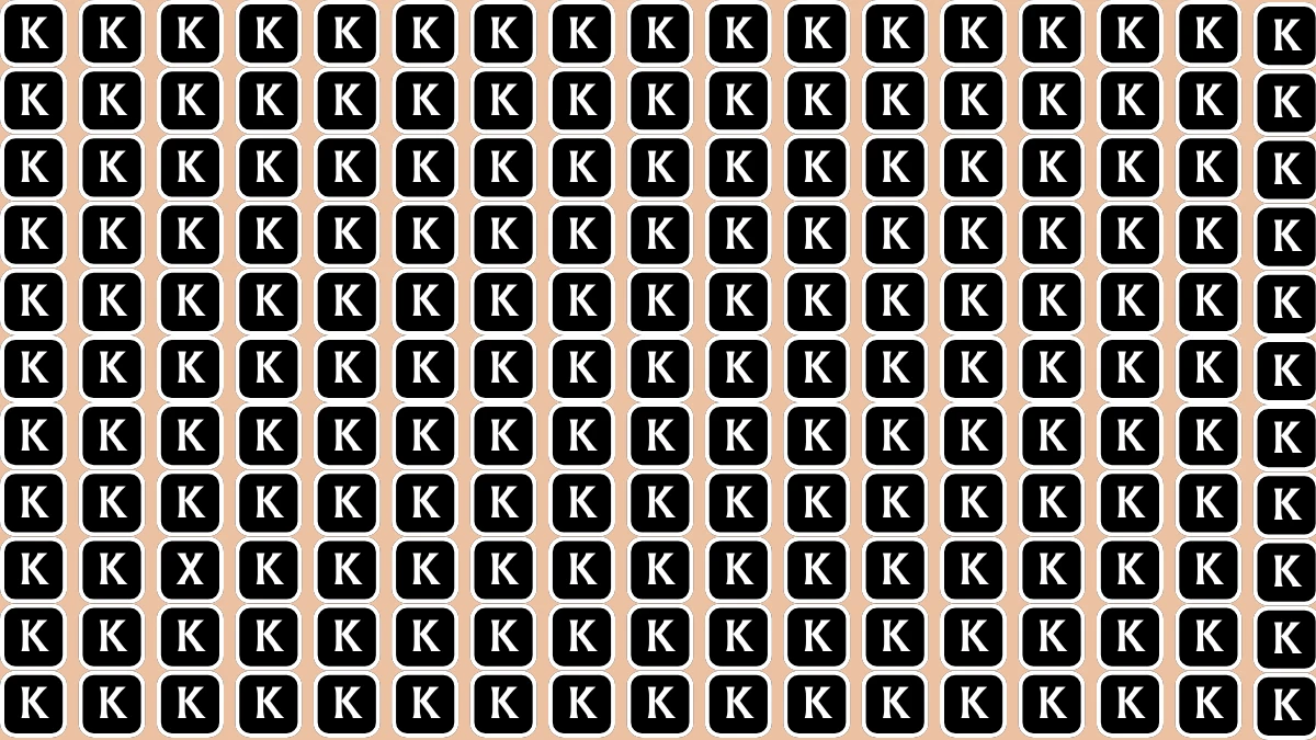 Optical Illusion: Within 5 Seconds Spot The Letter X among K