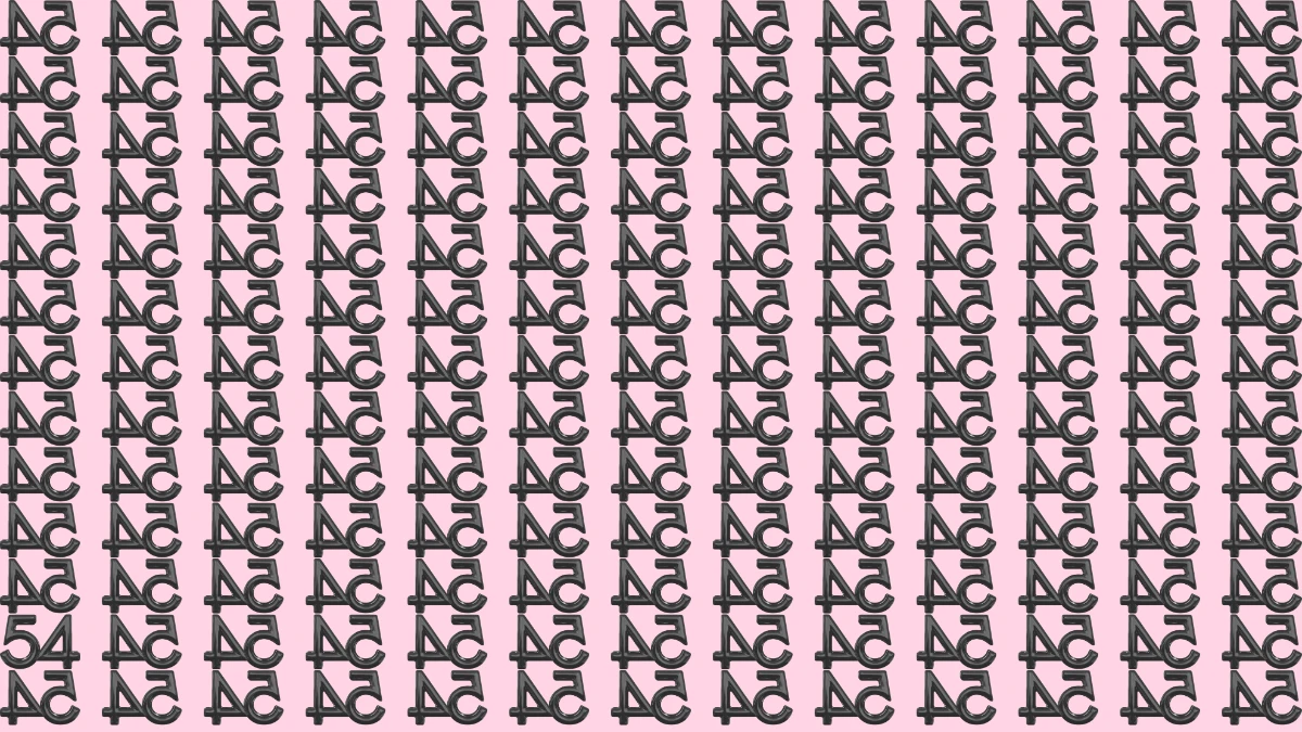 Optical Illusion: Within 5 Seconds Spot The Number 54 among Inverted 54