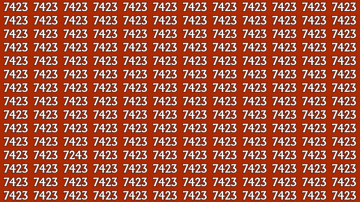 Optical Illusion: Within 5 Seconds Spot The Number 7243 among 7423