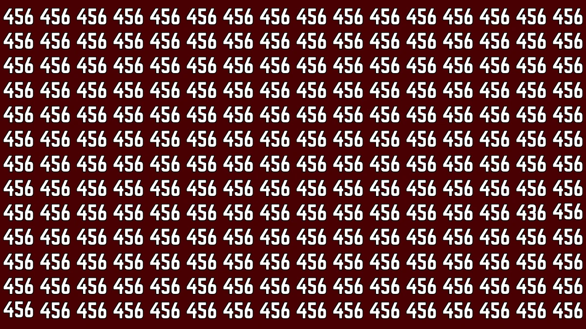 Optical Illusion: Within 6 Seconds If You Can Spot 436, Your Brain Works Differently!