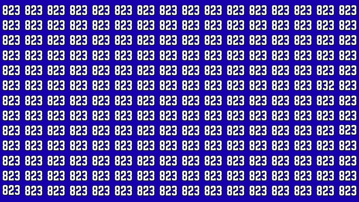 Optical Illusion: Within 6 Seconds If You Can Spot 832, Your Brain Works Differently!