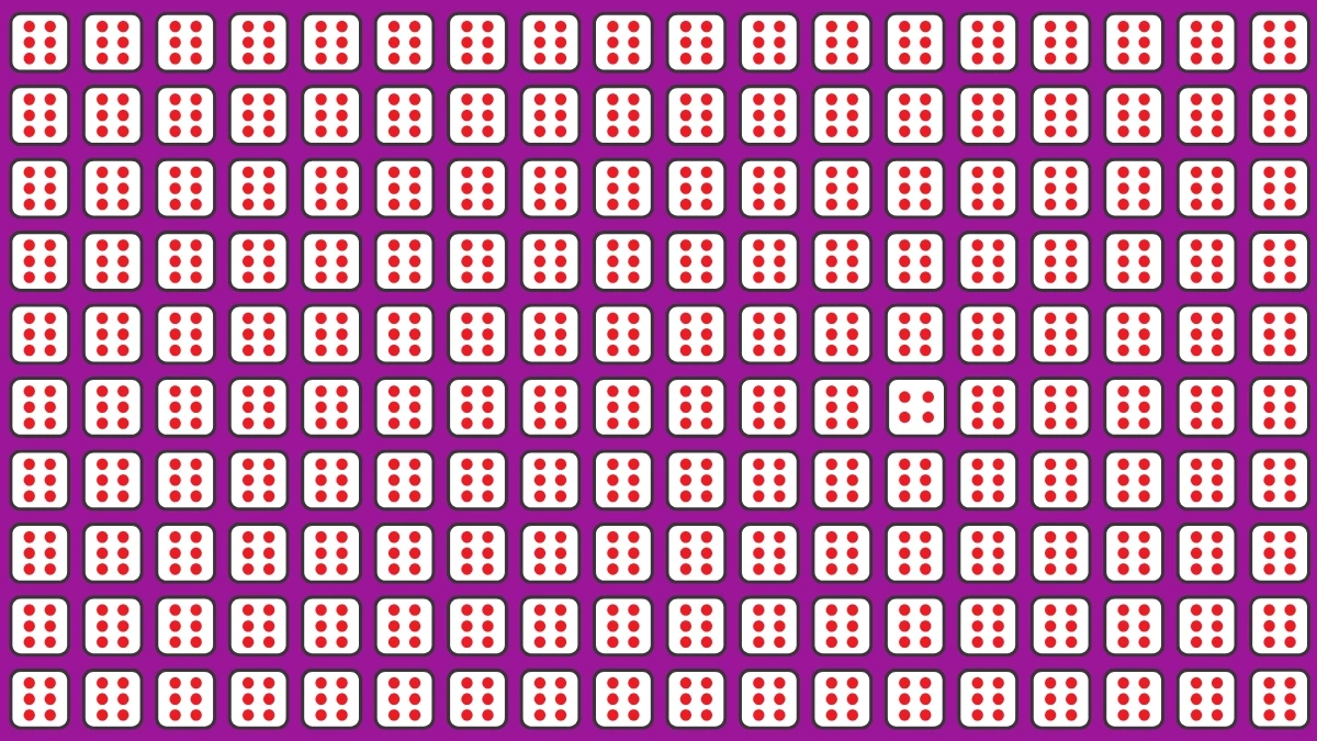 Optical Illusion: Within 6 Seconds Spot The 4 Dice among 6 Dice