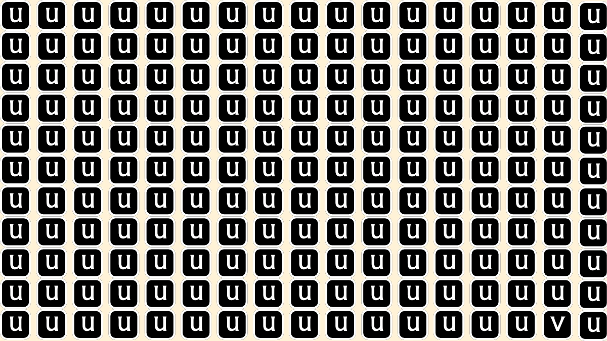 Optical Illusion: Within 6 Seconds Spot The Letter V among U