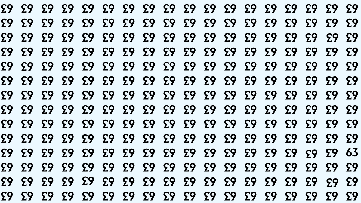 Optical Illusion: Within 6 Seconds Spot The Number 63 among Inverted 63s