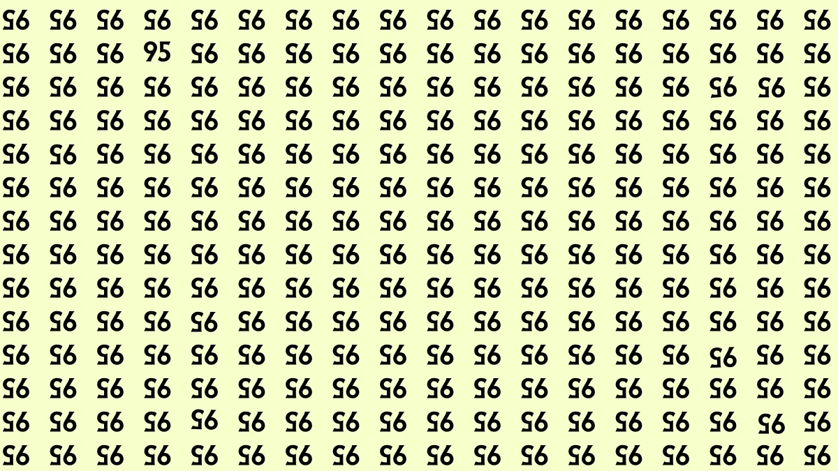 Optical Illusion: Within 6 Seconds Spot The Number 95 among Inverted 95s