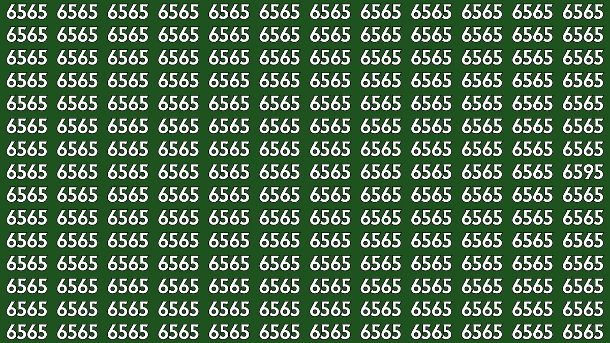 Optical Illusion: Within 9 Seconds Spot The Number 6595 among 6565