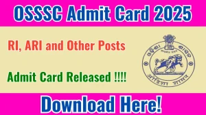 OSSSC CRE Mains 2025 Admit Card Released for RI, ARI, and Other Posts – Download Link Available at osssc.gov.in OSSSC CRE Mains 2025 Admit Card Released for RI, ARI, and Other Posts – Download Link Available at osssc.gov.in