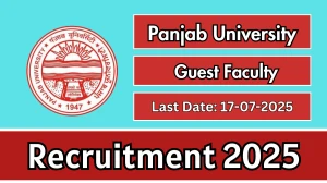 Panjab University Guest Faculty Recruitment 2025 - Apply Offline