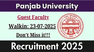 Panjab University Guest Faculty Recruitment 2025 – Walk in for 01 Posts