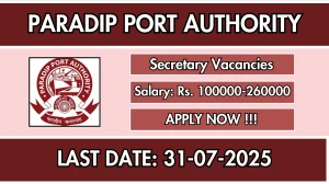 Paradip Port Authority Secretary Recruitment 2025 - Apply Online
