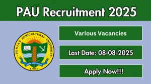 PAU Recruitment 2025 - Apply Online for University Librarian, Biochemist and More Posts PAU Recruitment 2025 - Apply Online for University Librarian, Biochemist and More Posts