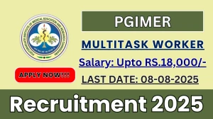 PGIMER Multitask Worker Recruitment 2025 - Apply Offline