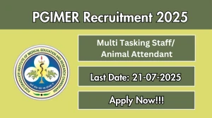 PGIMER Recruitment 2025 - Apply Offline for 01 Multi Tasking Staff/ Animal Attendant Posts