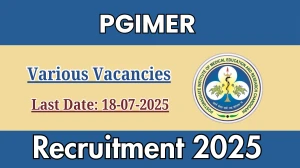 PGIMER Recruitment 2025 - Apply Offline for 05 Project Research Scientist C, Project Nurse II and More Posts