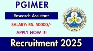 PGIMER Research Assistant Recruitment 2025 - Apply Offline PGIMER Research Assistant Recruitment 2025 - Apply Offline