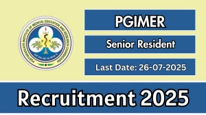 PGIMER Senior Resident Recruitment 2025 - Apply Offline