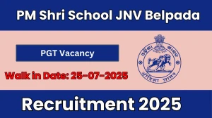 PM Shri School JNV Belpada PGT Recruitment 2025 – Walk in