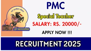 PMC Special Teacher Recruitment 2025 - Apply Offline
