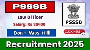 PSSSB Law Officer Recruitment 2025 - Apply Online for 11 Posts
