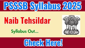 PSSSB Naib Tehsildar Syllabus 2025 Out Direct Link to Download Syllabus PDF here