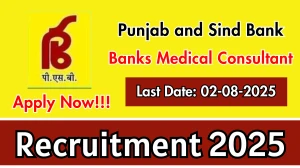 Punjab and Sind Bank Banks Medical Consultant Recruitment 2025 - Apply Offline