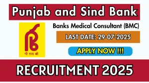 Punjab and Sind Bank BMC Recruitment 2025 - Apply Offline