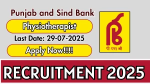 Punjab and Sind Bank Physiotherapist Recruitment 2025 - Apply Offline