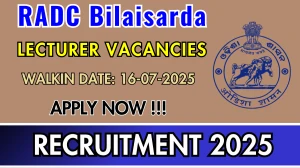 RADC Bilaisarda Lecturer Recruitment 2025 – Walk in RADC Bilaisarda Lecturer Recruitment 2025 – Walk in