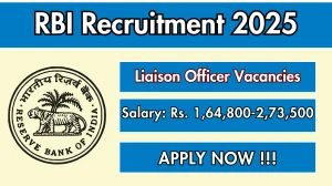 RBI Liaison Officer Recruitment 2025 - Apply Offline for 04 Posts RBI Liaison Officer Recruitment 2025 - Apply Offline for 04 Posts