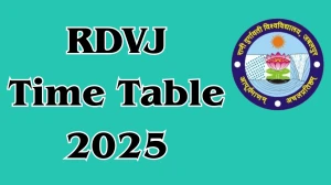 RDVJ Time Table 2025 Announced @ rdunijbpin.org Details Here