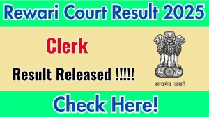 Rewari Court Clerk Result 2025 Out at rewari.dcourts.gov.in, Direct Link to Download Result PDF Here