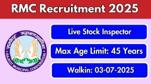 RMC Live Stock Inspector Recruitment 2025 – Walk in for 06 Posts