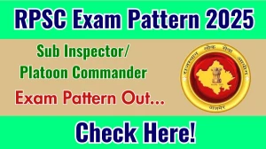 RPSC Sub Inspector/ Platoon Commander Exam Pattern 2025