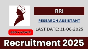 RRI Research Assistant Recruitment 2025 - Apply Online