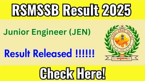 RSMSSB Junior Engineer (JEN) Result 2025 Out at rsmssb.rajasthan.gov.in, Direct Link to Download Result PDF Here RSMSSB Junior Engineer (JEN) Result 2025 Out at rsmssb.rajasthan.gov.in, Direct Link to Download Result PDF Here
