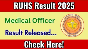 RUHS Medical Officer Result 2025 Out at ruhsraj.org, Direct Link to Download Result PDF Here RUHS Medical Officer Result 2025 Out at ruhsraj.org, Direct Link to Download Result PDF Here