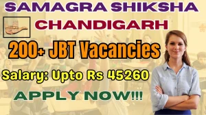 Samagra Shiksha Chandigarh JBT Recruitment 2025 - Apply Online for 218 Posts