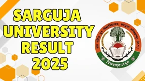 Sarguja University Result 2025 Released at sggcg.in Direct Link to Download UG COURSE Result