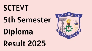 SCTEVT 5th Semester Diploma Result 2025 Released at sctevtexams.in Direct Link to Download Result
