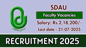 SDAU Faculty Recruitment 2025 - Apply Online for 225 Posts