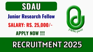SDAU Junior Research Fellow Recruitment 2025 – Walk in