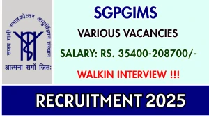 SGPGIMS Lucknow Recruitment 2025 – Walk in for 14 PDF, Senior Resident and More Posts SGPGIMS Lucknow Recruitment 2025 – Walk in for 14 PDF, Senior Resident and More Posts